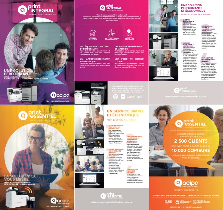 Plaquettes de promotion des offres de services